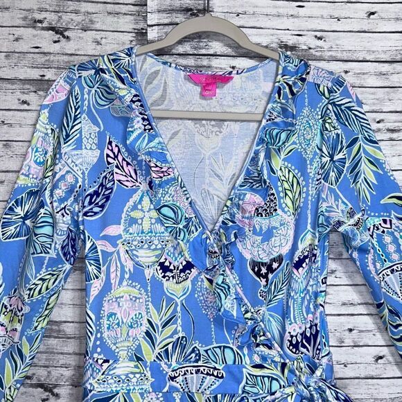 Lilly Pulitzer Jessalynne Romper Lapis Lantern - Picture 5 of 10